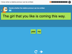 I know when a relative pronoun can be omitted - Interactive Activity - Year 5 Spag