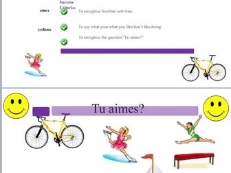 French Freetime- suitable for yr 7/8