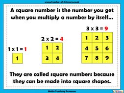 square numbers year 5 teaching resources