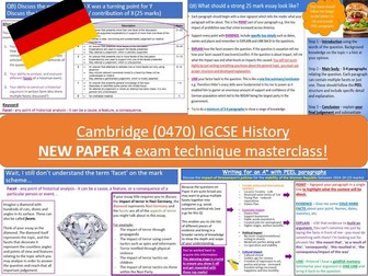 IGCSE History NEW PAPER 4 exam technique masterclass (2024) Cambridge (0470)