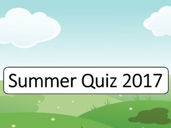 End Of Year Quiz 2017