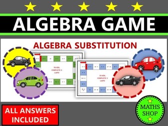 Algebra Substitution Board Game
