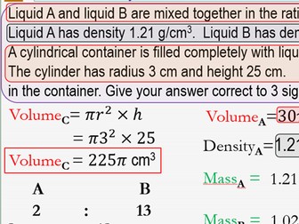 Compound Units or Measure 2 - Density, Mass and Volume