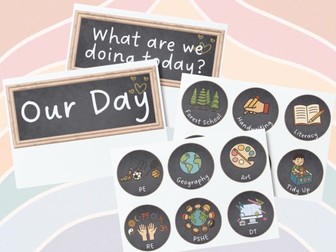 Display - Chalkboard Visual Timetable