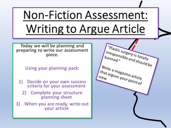 Non-Fiction Writing Assessment