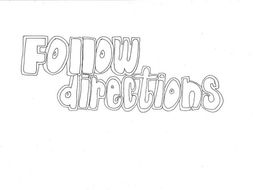 Follow Directions: Classroom Rules Colouring Page | Teaching Resources