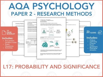 L17: Probability and Significance - Research Methods - AQA Psychology