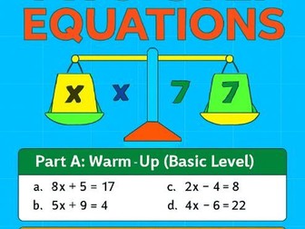 Solving Two-Step Equations Worksheet