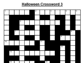 Crossword on Halloween 3 (+Answers)