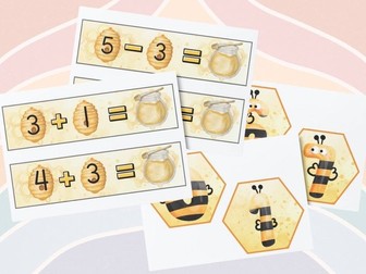 Bee Hive Addition and Subtraction Strips