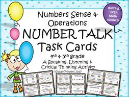 A Number Talk Speaking and Listening Activity for Number Sense and Operations