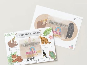 Label the Animals - Jungle/Rainforest