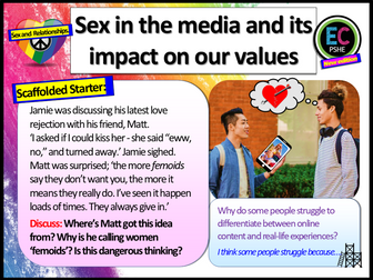 Sex in the media PSHE
