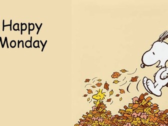 Tutor weekly template  - snoopy autumn