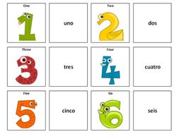 Numbers: Spanish Vocabulary Card Sort | Teaching Resources