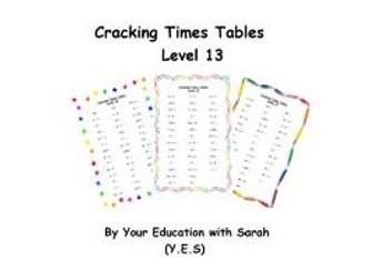 Cracking Times Tables - Levels 11, 12 and 13 (DISCOUNTED PRICE)