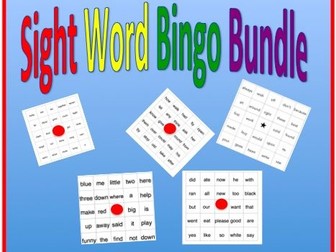 Sight Word Bingo Games Bundle