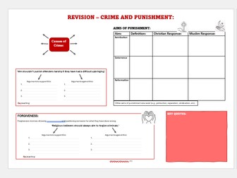 GCSE AQA Revision Worksheet - Crime and Punishment
