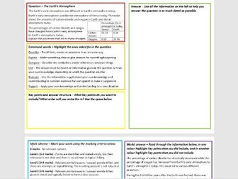 AQA Chem - Earth's Atmosphere 6-mark question worksheet