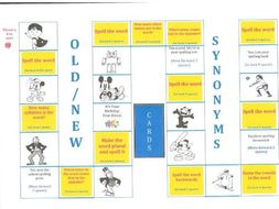 Synonyms Old New Spelling Board By Pjmcc2 Teaching Resources Puzzle Quiz