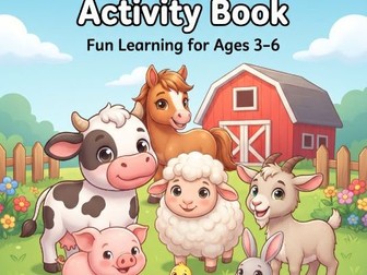 My Little Farm Animals Activity Book | Preschool Activities for Ages 3–6