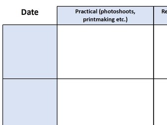 Weekly Art Project Planner