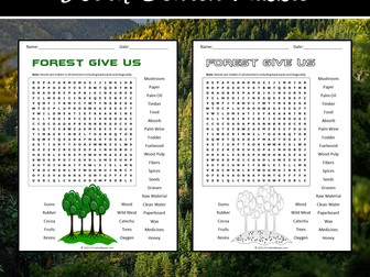 Forest Give Us Word Search Puzzle