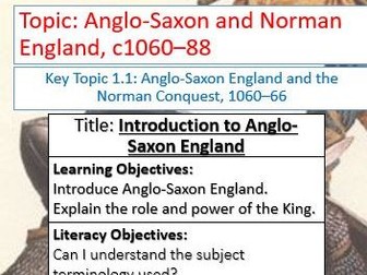 Edexcel Anglo Saxon England (9 lessons)