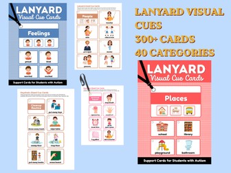 Visual Cue Cards Mega Bundle: 40 Pages of Lanyard-Sized Communication Prompts (SEN/Autism/ESL)
