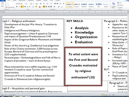 Edexcel Alevel History Crusades Essay Plans Collected By Edexcel Alevel History Crusades Essay Plans Collected