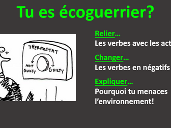 French: Are you an eco-warrior (or not)?
