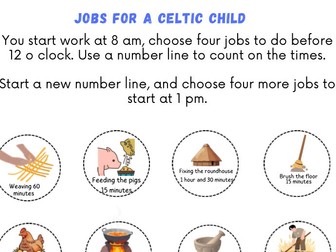 Celtic jobs for children - using time and durations