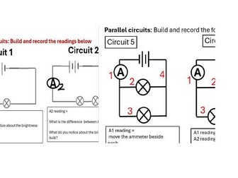 Build series and parallel circuits current and pd