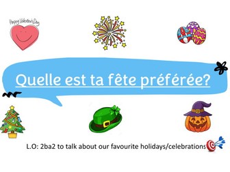 Year 8 Celebrations in French (Noel, La Saint Valentin...)