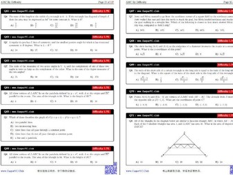AMC - American Mathematics Competition - Questions By Difficulty - Geometry