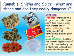 Drugs: Cannabis, Shisha + Spice Drugs