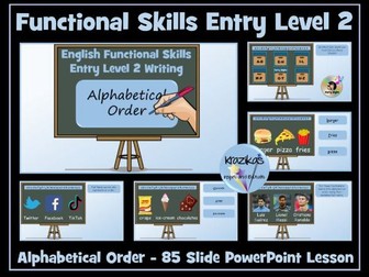 Functional Skills English - Entry Level 2 - Alphabetical Order