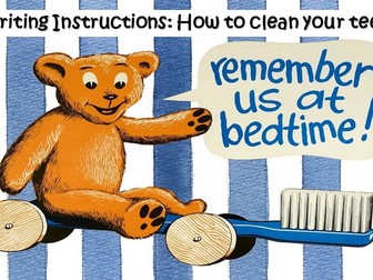 Writing Instructions - How to Clean Your Teeth