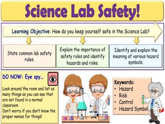 Lab Safety and Hazard Symbols KS3 Science