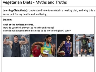 PSHCE: Vegetarian Diets - Myths and Truths