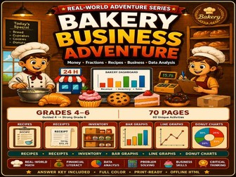 Bakery Math Activities | Grades 4–6 |70 Pages