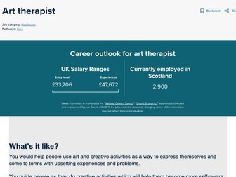 Job profiles - Art Therapy - reading, writing & comprehension activity EFL B1