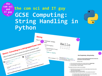 J276 Computing : Python String Handling