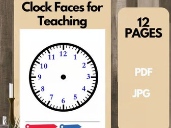 Clock Faces for Teaching : printable clock faces large clock face time worksheet