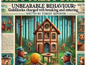 Year 6, Key Stage 2 Model Text: Goldilocks News Report