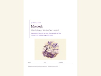 Macbeth quotation bank: 20 quotations to learn