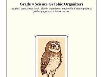 Grade 4 Science Graphic Organizers | Models and Guided Pages