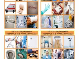 Hospitals and Pharmaceuticals Tic-Tac-Toe or Bingo