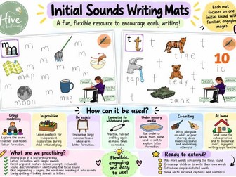 Letter formation, letter practice RWI themed Early Writing