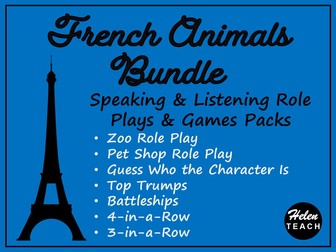 French Animals Role Plays & Games Packs BUNDLE